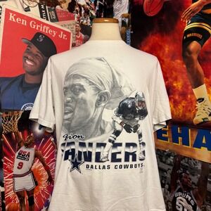 Vintage Dallas Cowboys Deion Sanders T‎ Shirt Lee Sport NFL Football Tee Sz XL